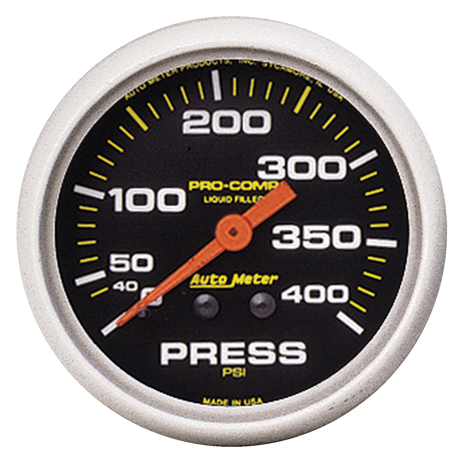 Auto Meter Auto Meter 5424 Pro-Comp; Liquid-Filled Mechanical Pressure Gauge