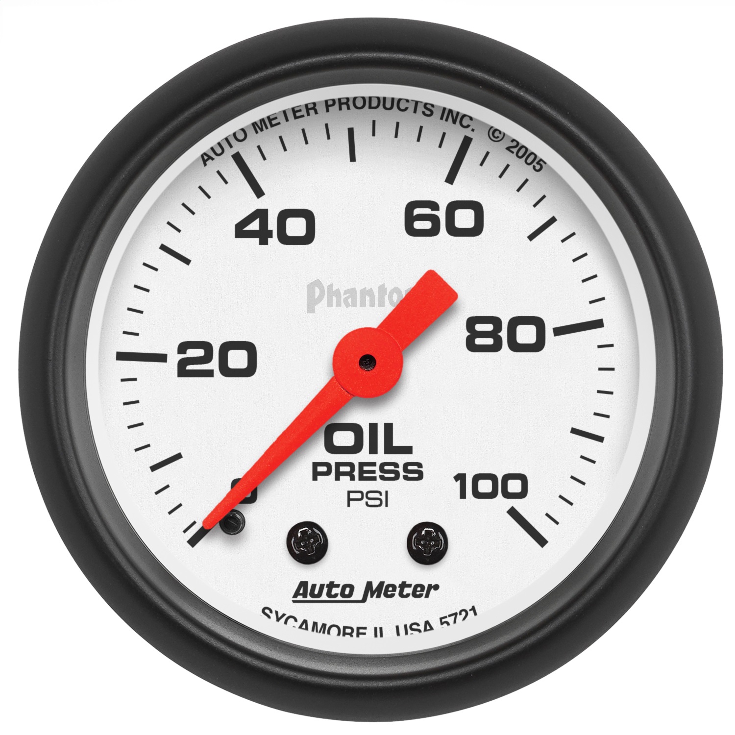 Auto Meter Auto Meter 5721 Phantom; Mechanical Oil Pressure Gauge