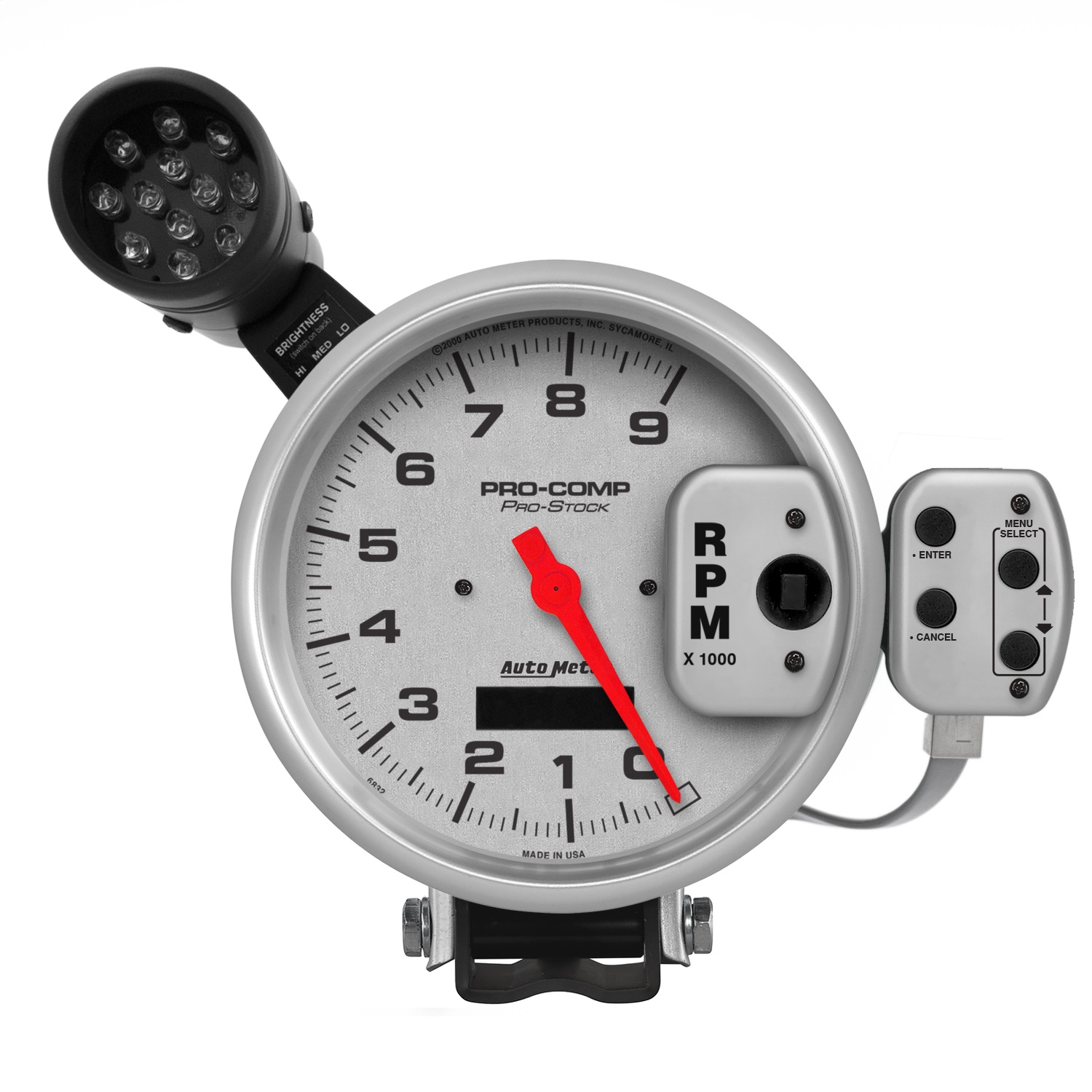 Auto Meter Auto Meter 6832 Pro Stock Silver Tachometer