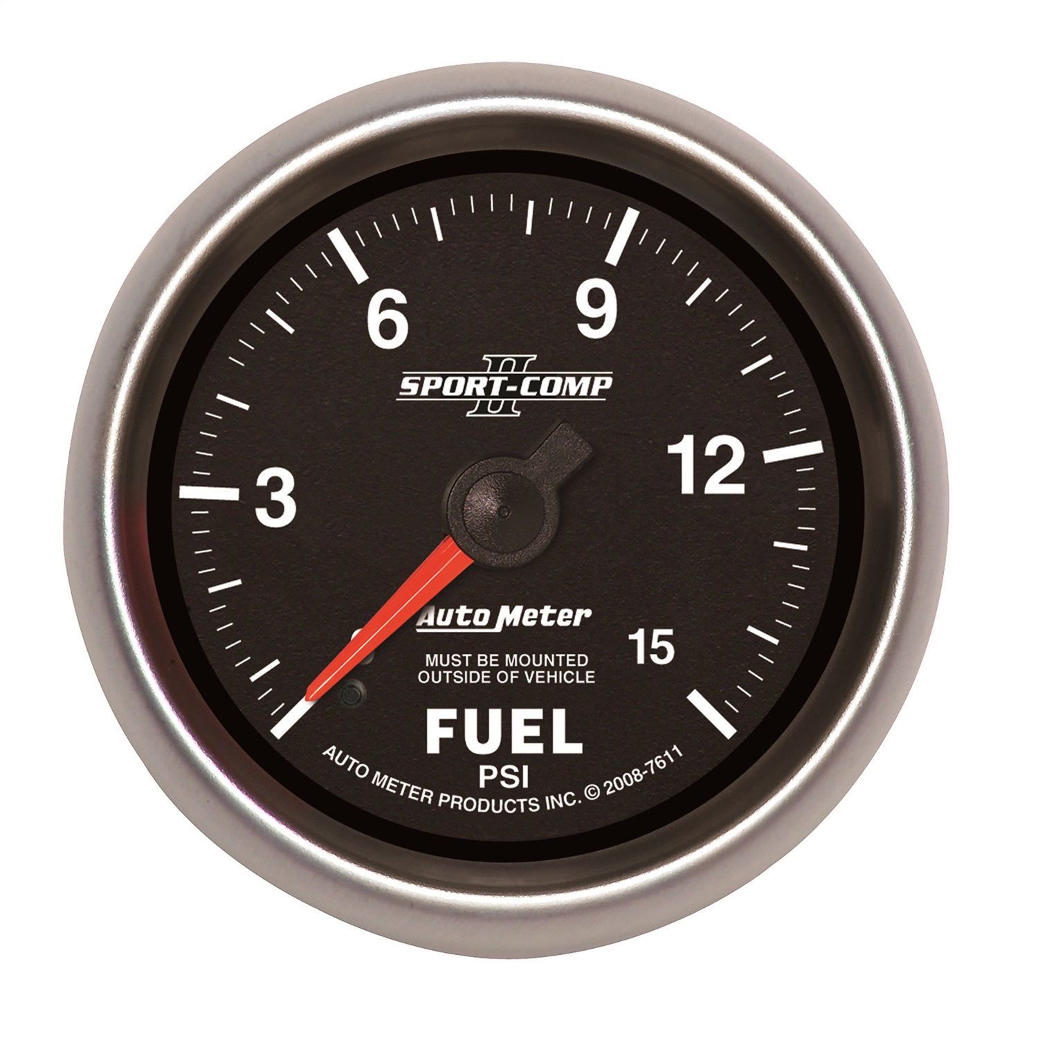 Auto Meter Auto Meter 7611 Sport-Comp II; Mechanical Fuel Pressure Gauge