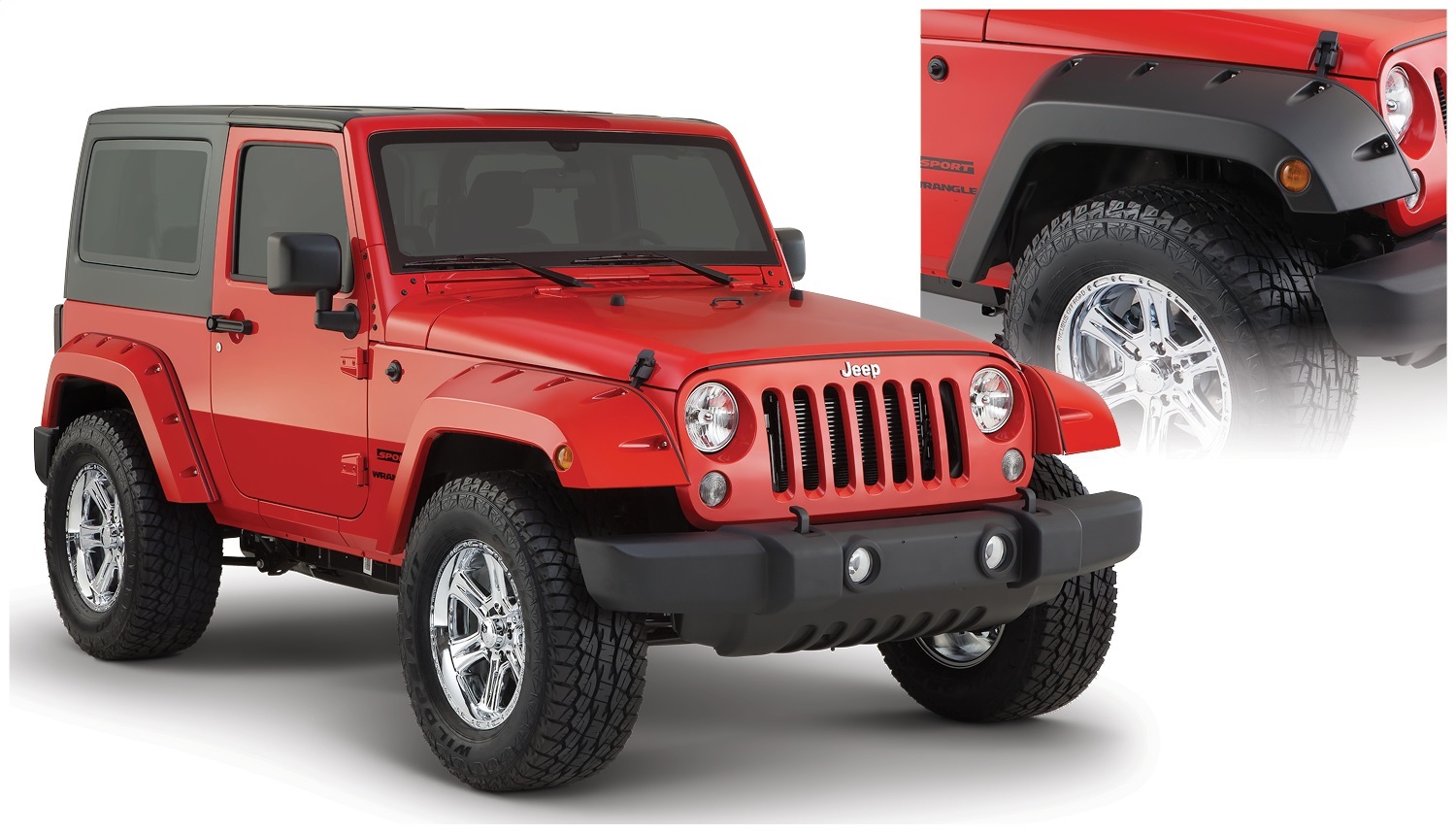 Bushwacker Bushwacker 10077-02 Pocket Style Fender Flares 07-15 Wrangler (JK)