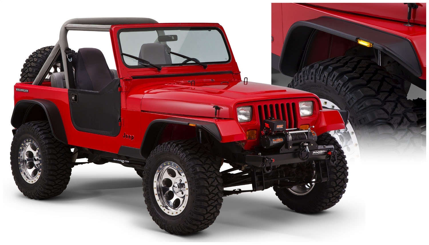 Bushwacker Bushwacker 10924-07 Flat Style Fender Flares 87-95 Wrangler (YJ)