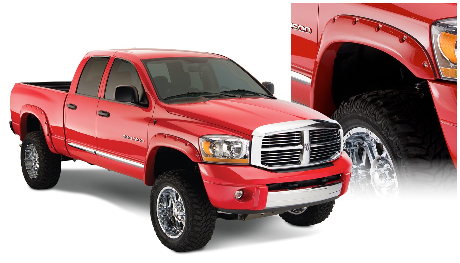 Bushwacker 5091102 Pocket Style Fender Flares Fits Ram 1500 Ram 2500