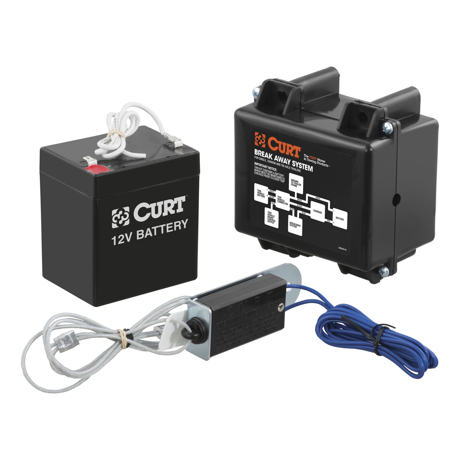 CURT Manufacturing CURT Manufacturing 52041 Soft-Trac I Lockable Breakaway System  Fits