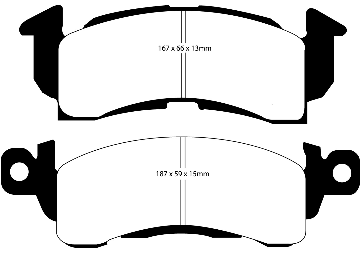 EBC Brakes EBC Brakes DP41145R Yellowstuff Street And Track Brake Pads