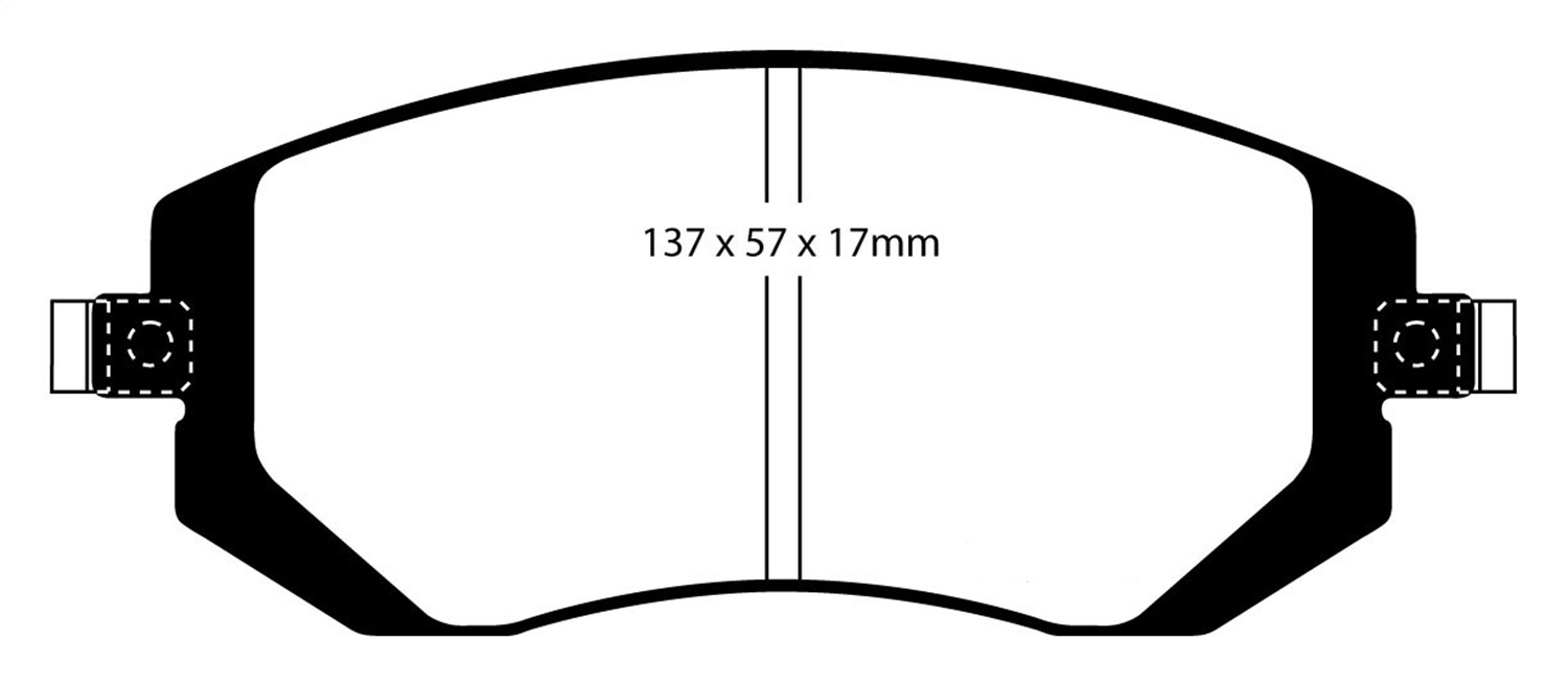 EBC Brakes EBC Brakes DP31661C EBC Redstuff Ceramic Low Dust Brake Pads