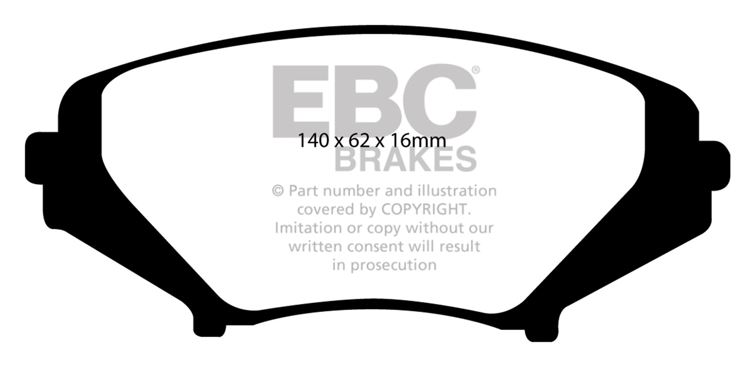 EBC Brakes EBC Brakes DP31665C EBC Redstuff Ceramic Low Dust Brake Pads Fits 04-11 RX-8