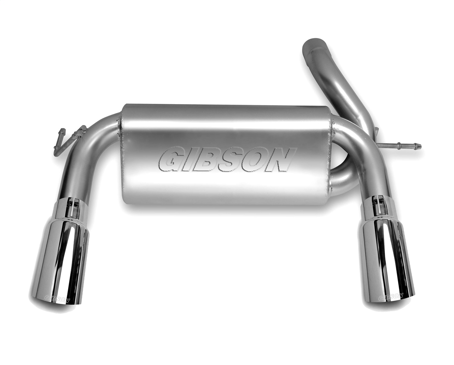 Gibson Performance 17303 Cat Back Dual Split Rear Exhaust System Cat Back Dual Split Rear Exhaust System; Aluminized; 2.5 in. Tubing; 4x9x18 in. Oval Body; 2.5 in. Offset Inlet/Dual Outlet; 3.5 in. Polished Slash-Cut Tip; Exit Straight OutBack;