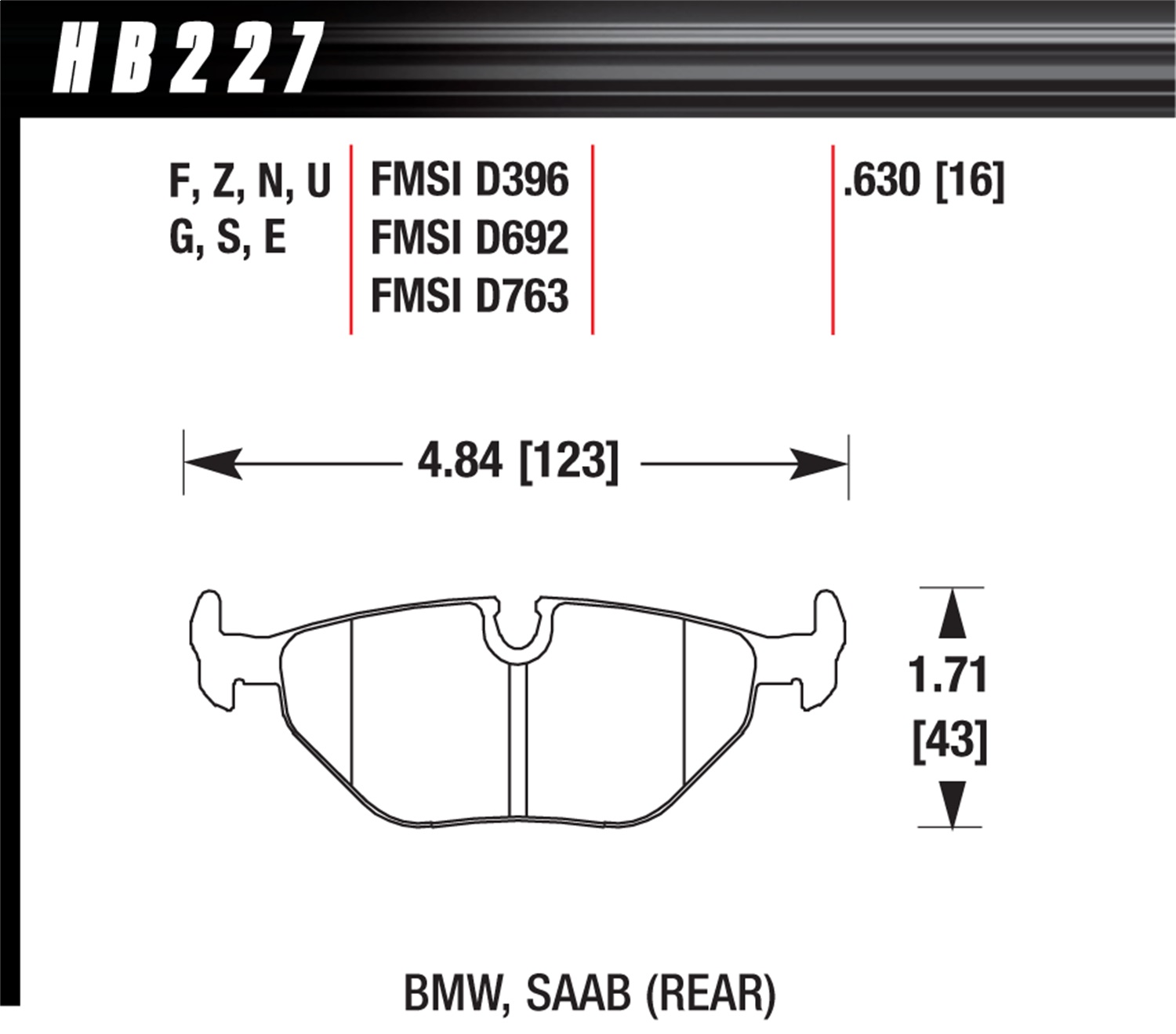 Hawk Performance Hawk Performance HB227N.630 Disc Brake Pad