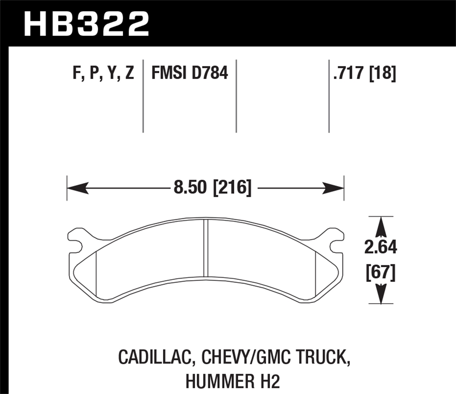 Hawk Performance Hawk Performance HB322P.717 Disc Brake Pad