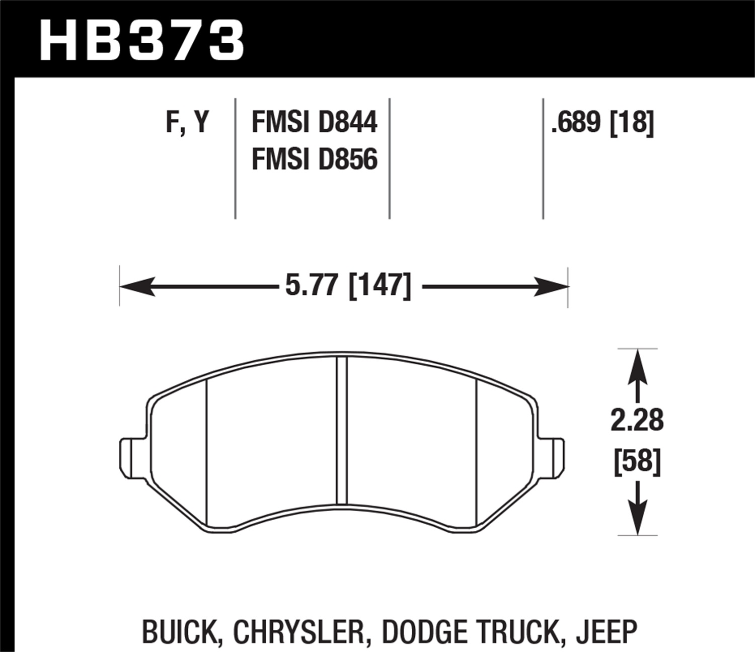 Hawk Performance Hawk Performance HB373F.689 Disc Brake Pad