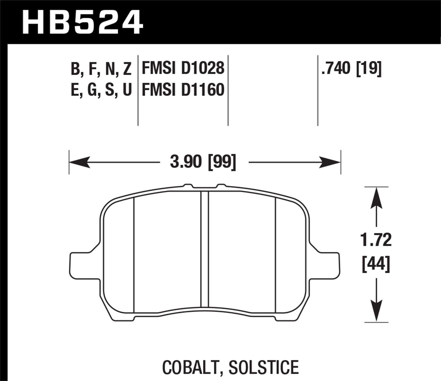 Hawk Performance Hawk Performance HB524Z.740 Disc Brake Pad