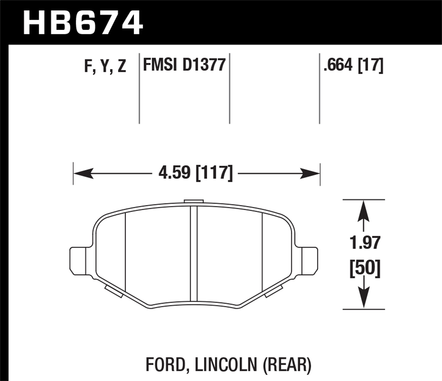 Hawk Performance Hawk Performance HB674F.664 Disc Brake Pad