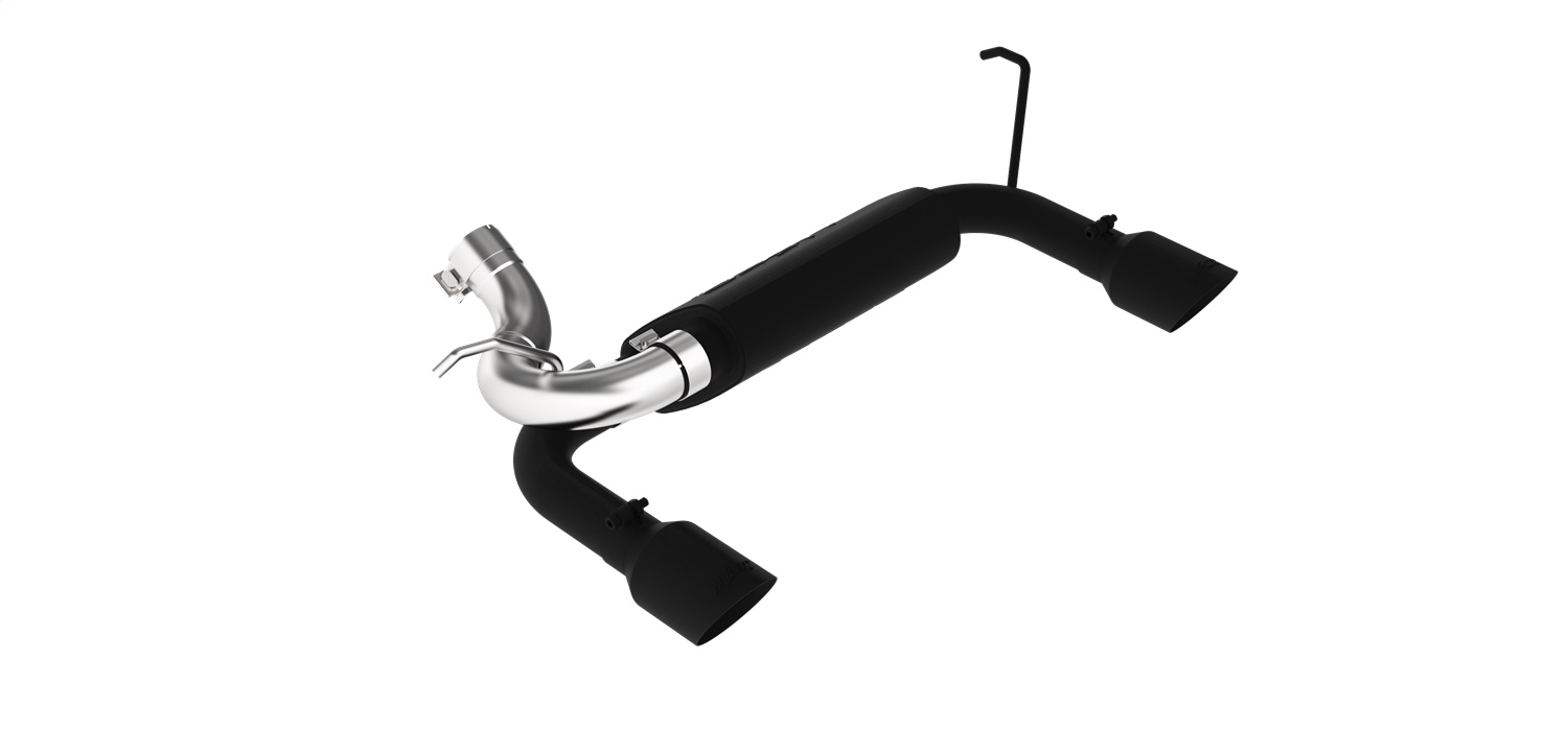 MBRP Exhaust MBRP Exhaust S5528BLK Black Series; Axle Back Dual Rear Exit Fits Wrangler (JK)