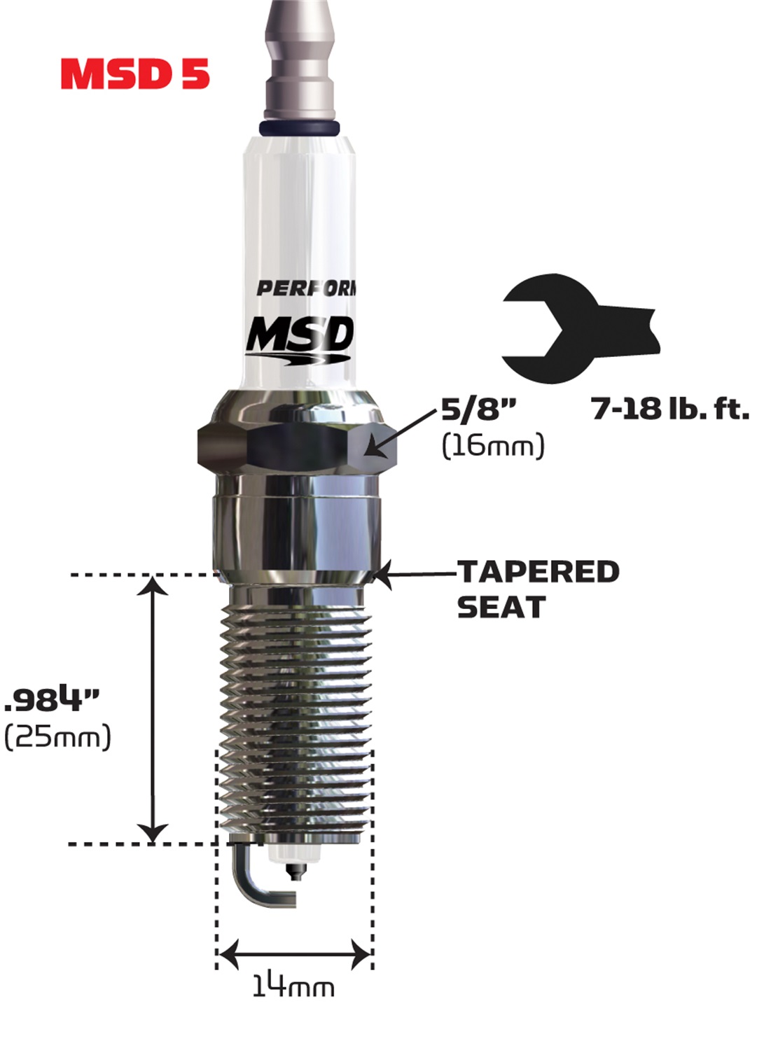 MSD Ignition MSD Ignition 37194 Iridium Tip Spark Plug