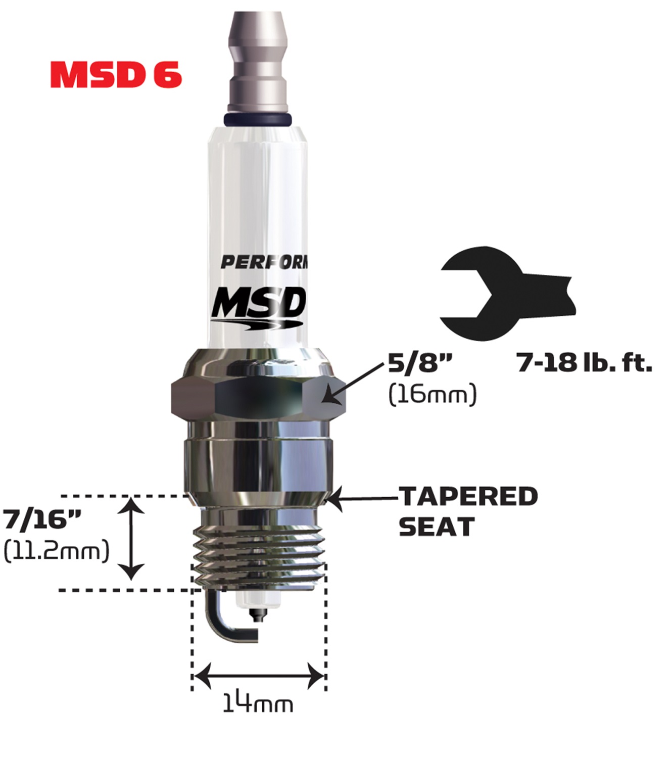 MSD Ignition MSD Ignition 37234 Iridium Tip Spark Plug 95 Mustang