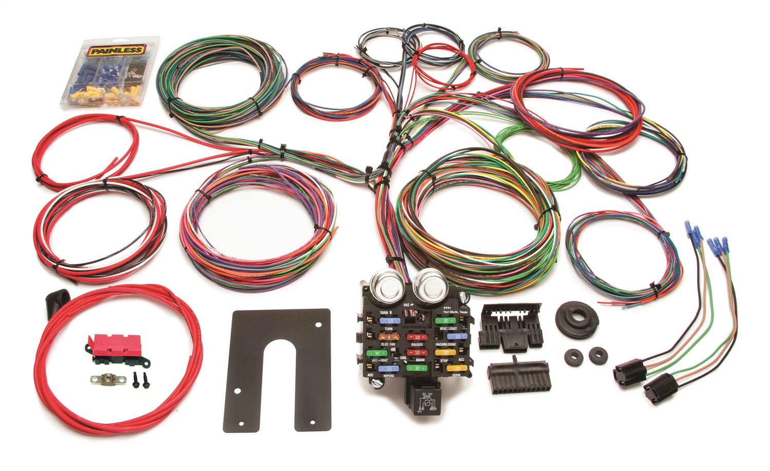 Painless Wiring Painless Wiring 10104 21 Circuit Classic Customizable Pickup Chassis Harness