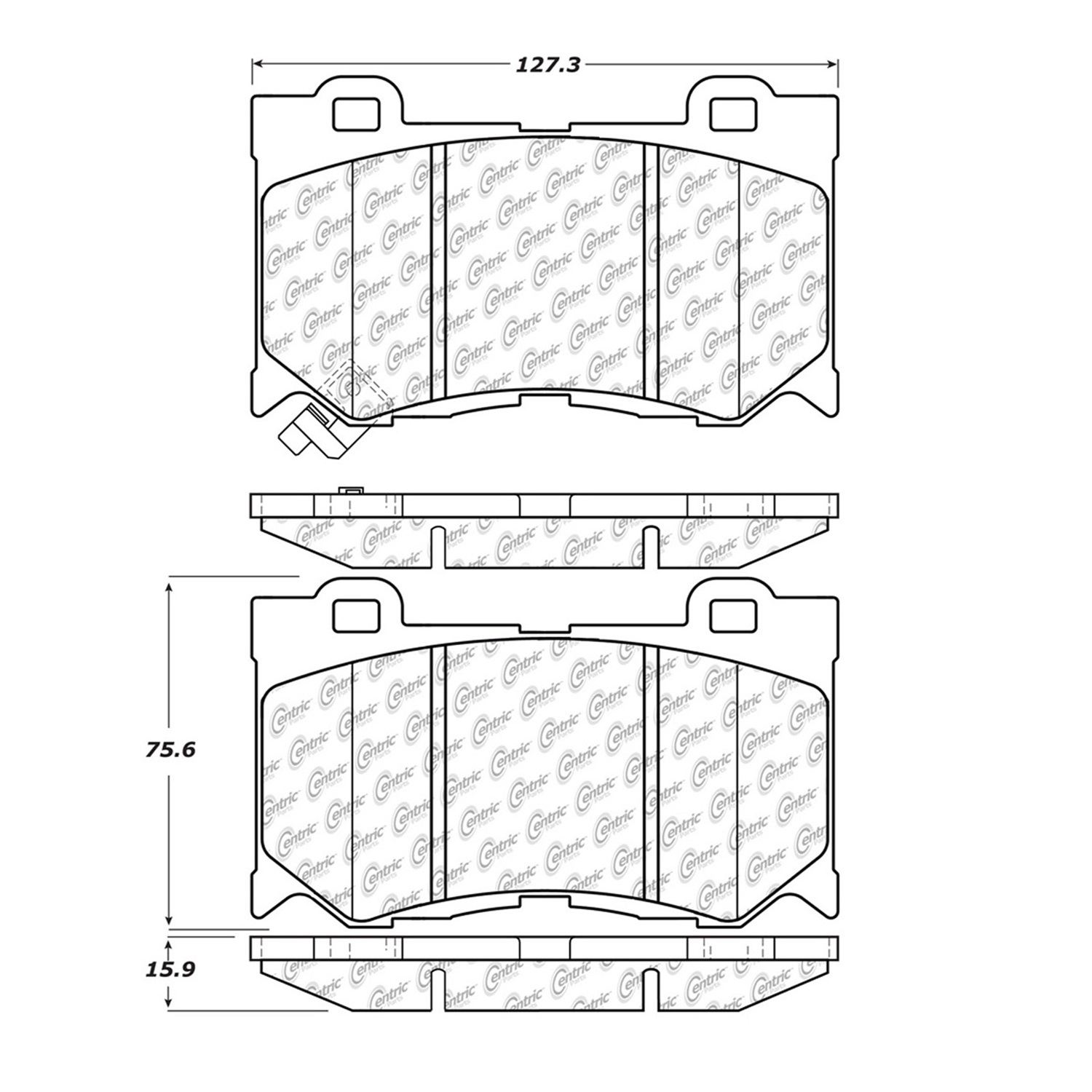 StopTech StopTech 104.13460 Disc Brake Pad Fits 08-12 350Z 370Z FX50 G37 M37 M56