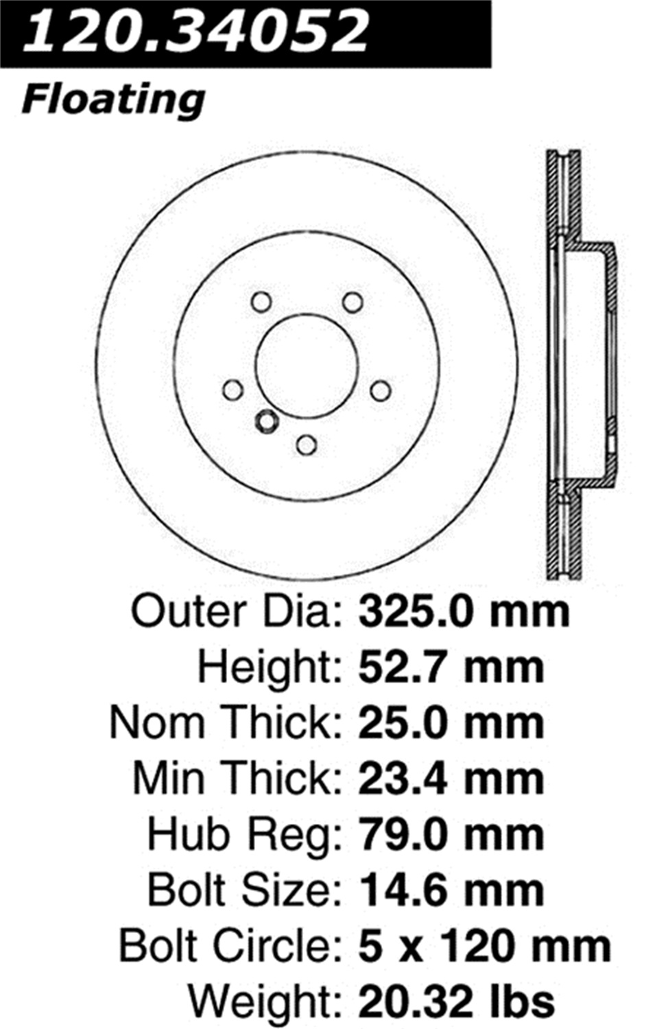 StopTech StopTech 128.34052R StopTech Sport Rotors Fits 01-08 330Ci 330i 330xi Z4