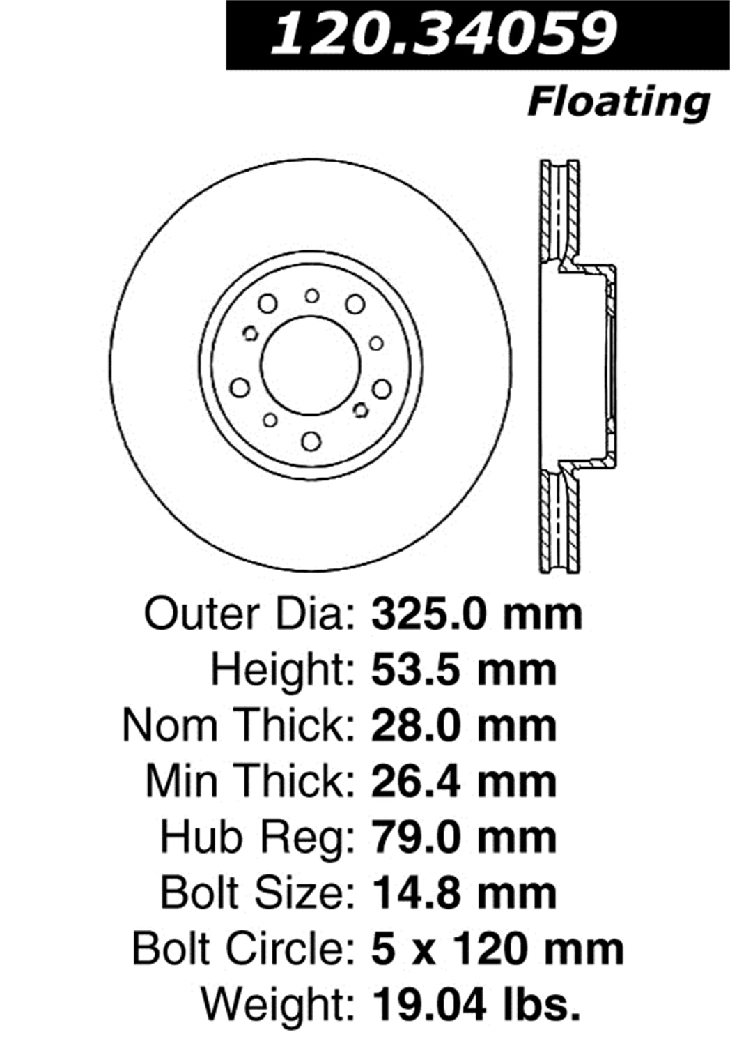 StopTech StopTech 128.34059R StopTech Sport Rotors Fits 01-06 M3