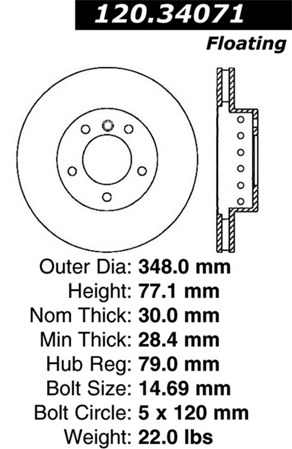 StopTech StopTech 128.34071R StopTech Sport Rotors Fits 04-10 535i 545i 550i 645Ci 650i