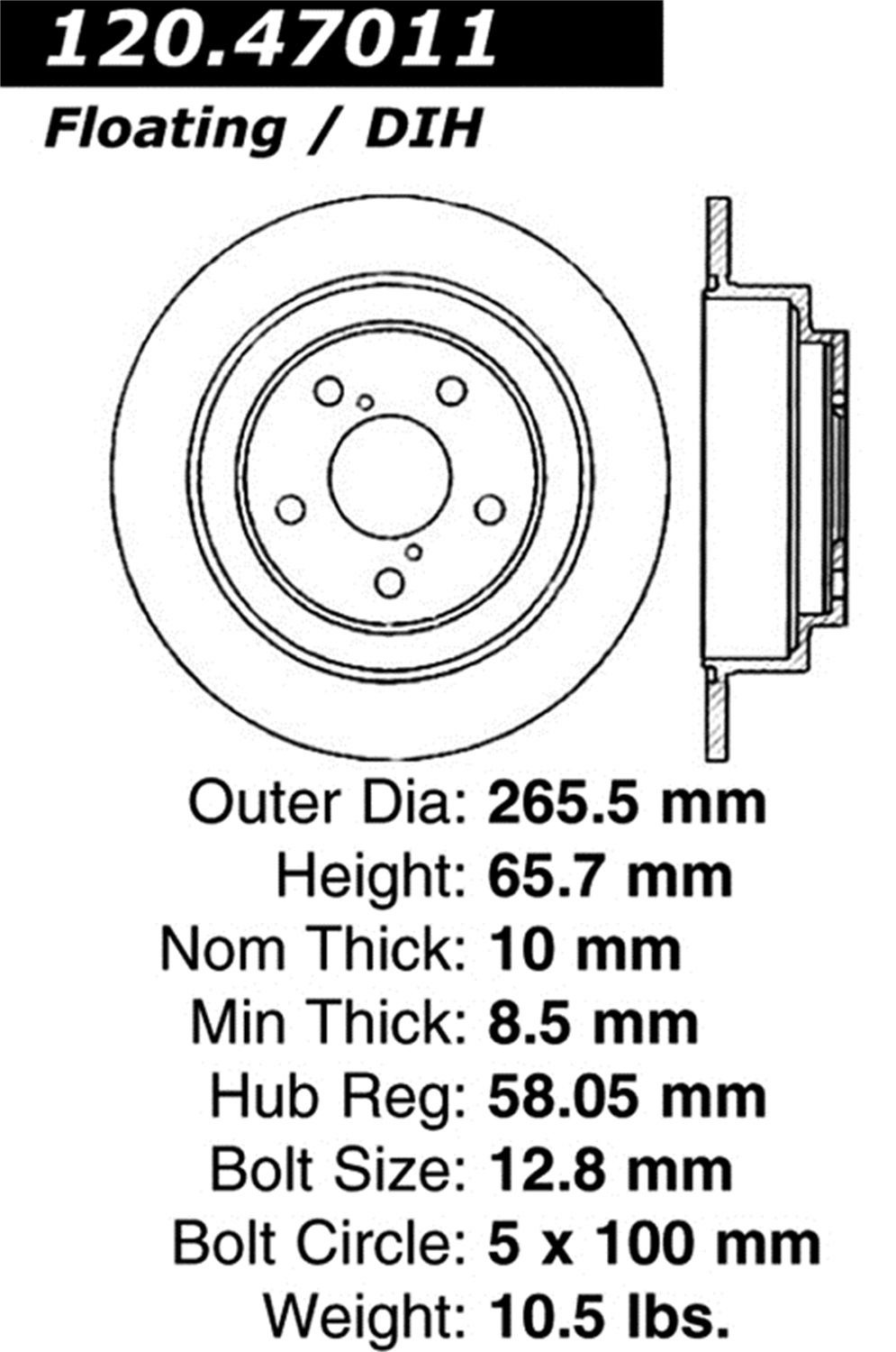 StopTech StopTech 128.47011L StopTech Sport Rotors Fits 9-2X Forester Impreza Legacy