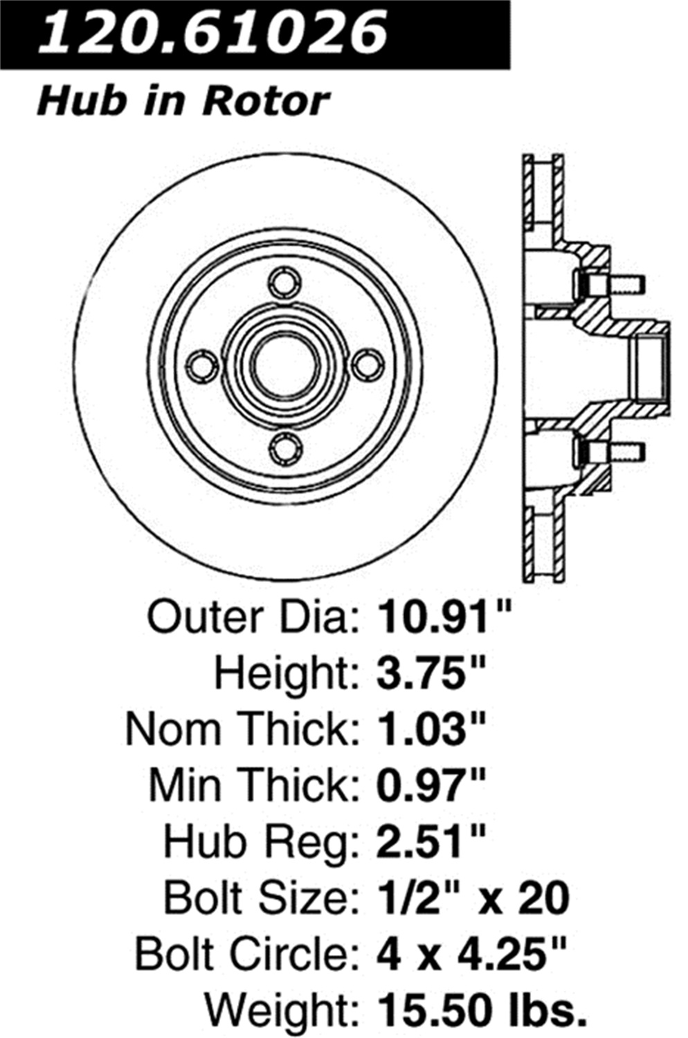 StopTech StopTech 126.61026SR StopTech Sport Rotors Fits 90-93 Mustang