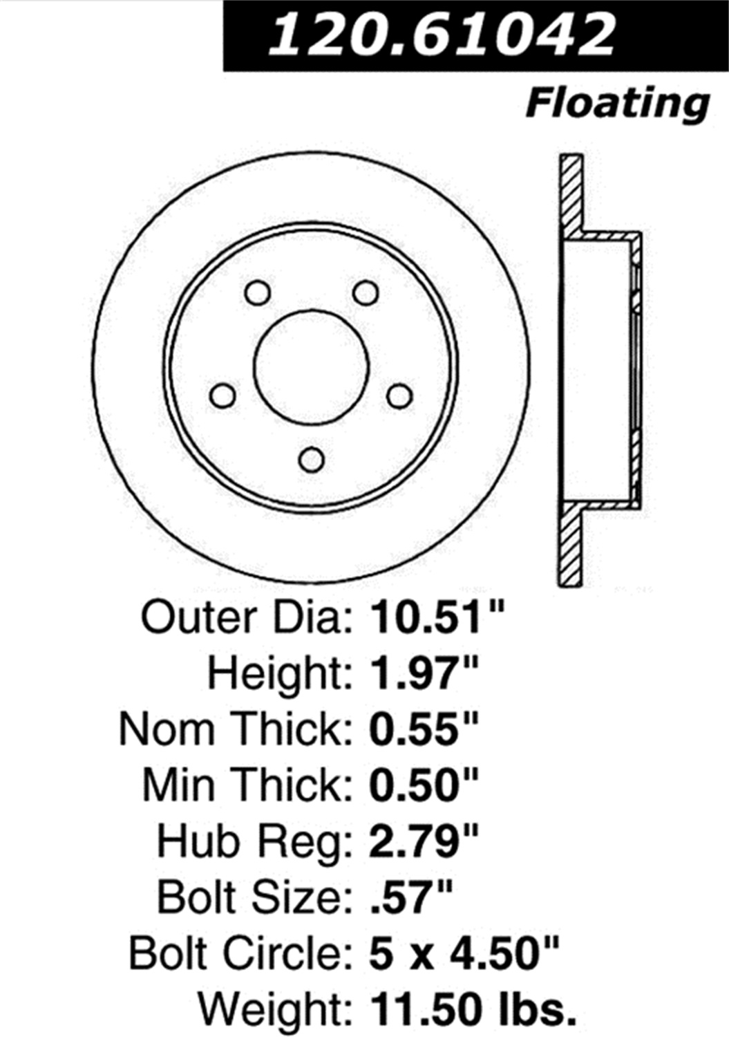 StopTech StopTech 127.61042R StopTech Sport Rotors Fits 94-04 Mustang