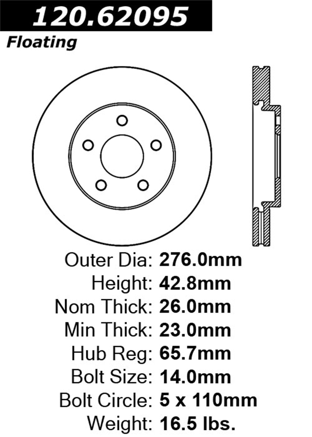 StopTech StopTech 127.62095R StopTech Sport Rotors Fits 06-11 HHR