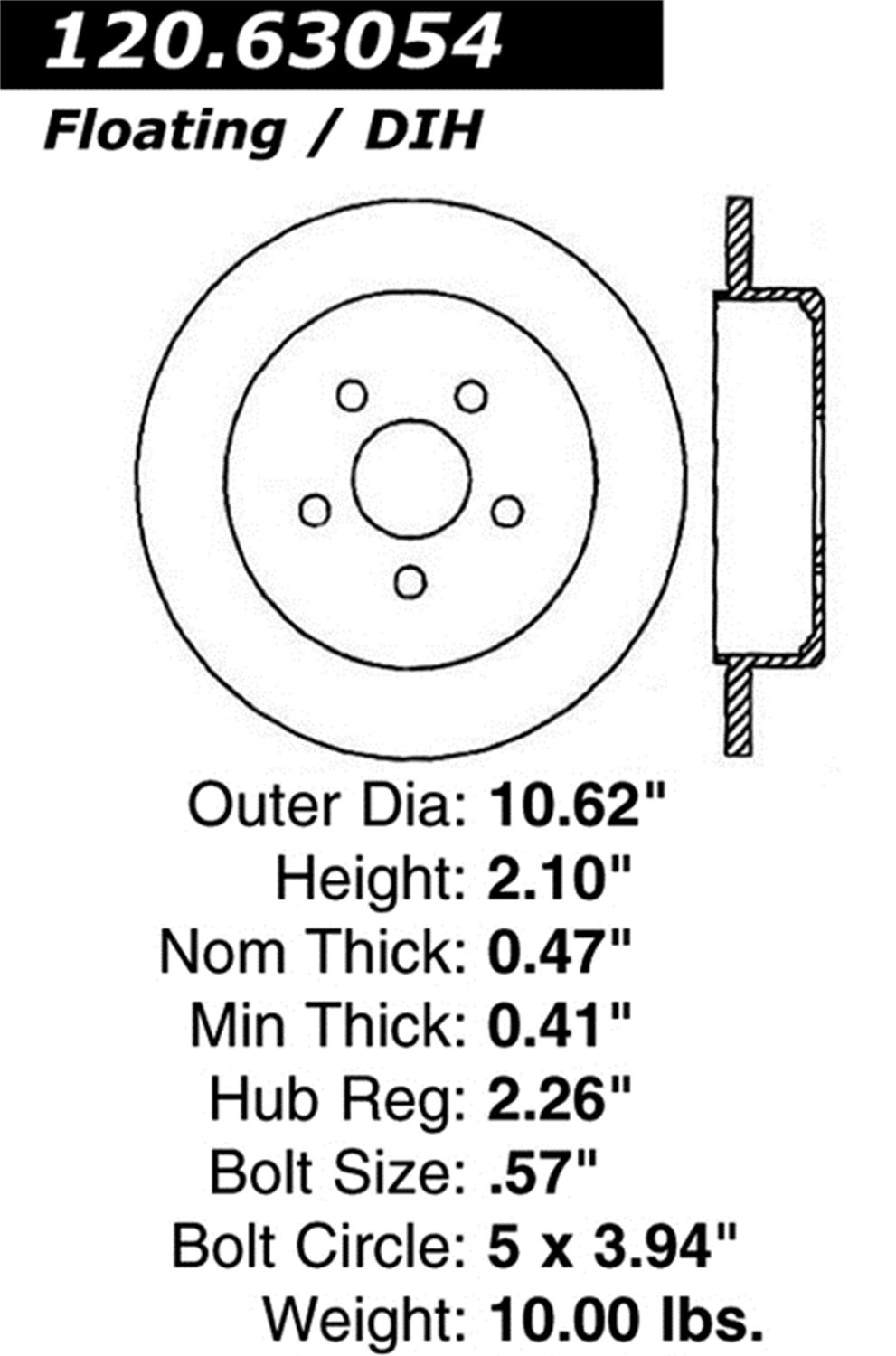 StopTech StopTech 127.63054R StopTech Sport Rotors Fits 03-10 Neon PT Cruiser