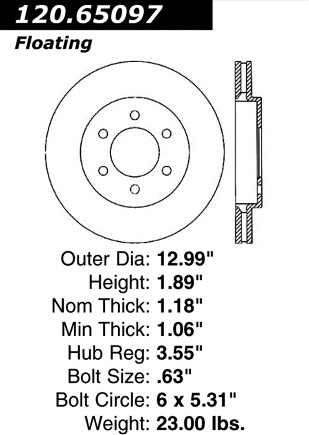 StopTech StopTech 126.65097SR StopTech Sport Rotors Fits 03-06 Navigator