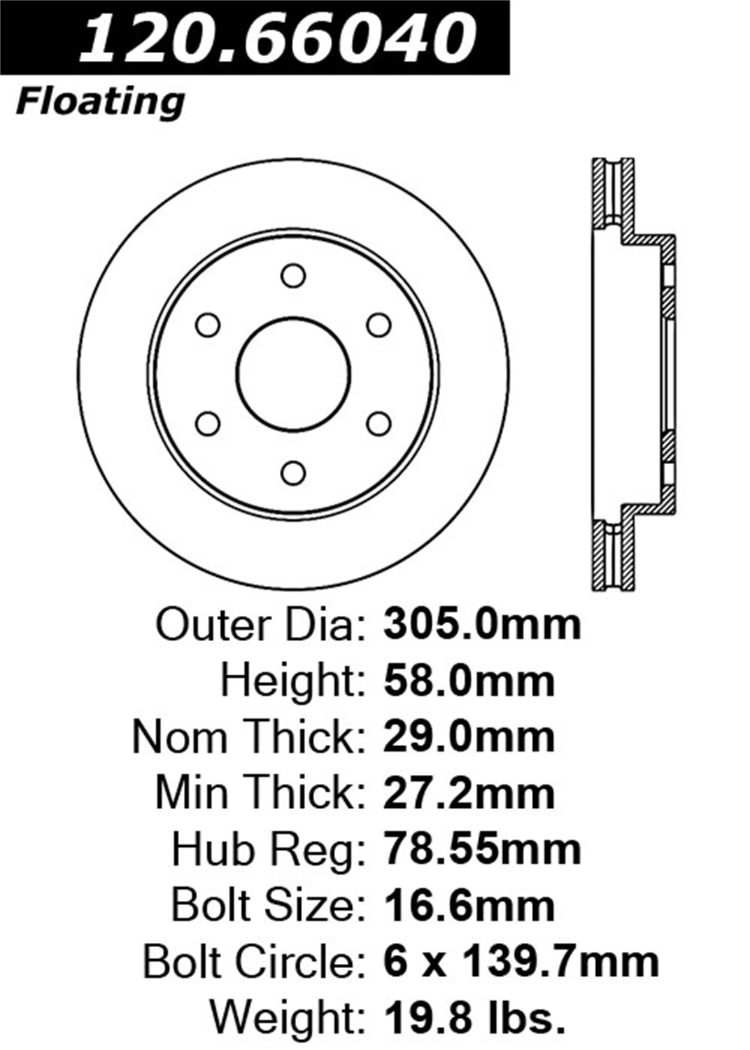 StopTech StopTech 128.66040L StopTech Sport Rotors