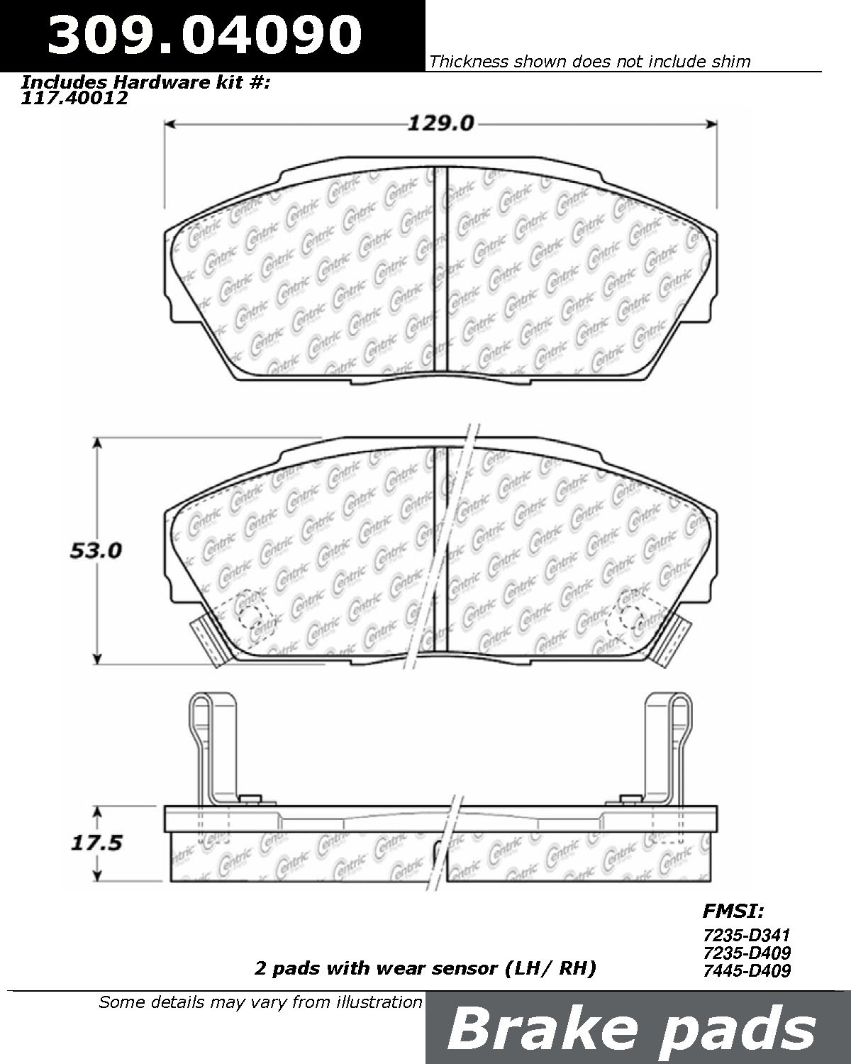 StopTech StopTech 309.04090 Street Performance Fits 89-93 Civic Integra Legend Prelude