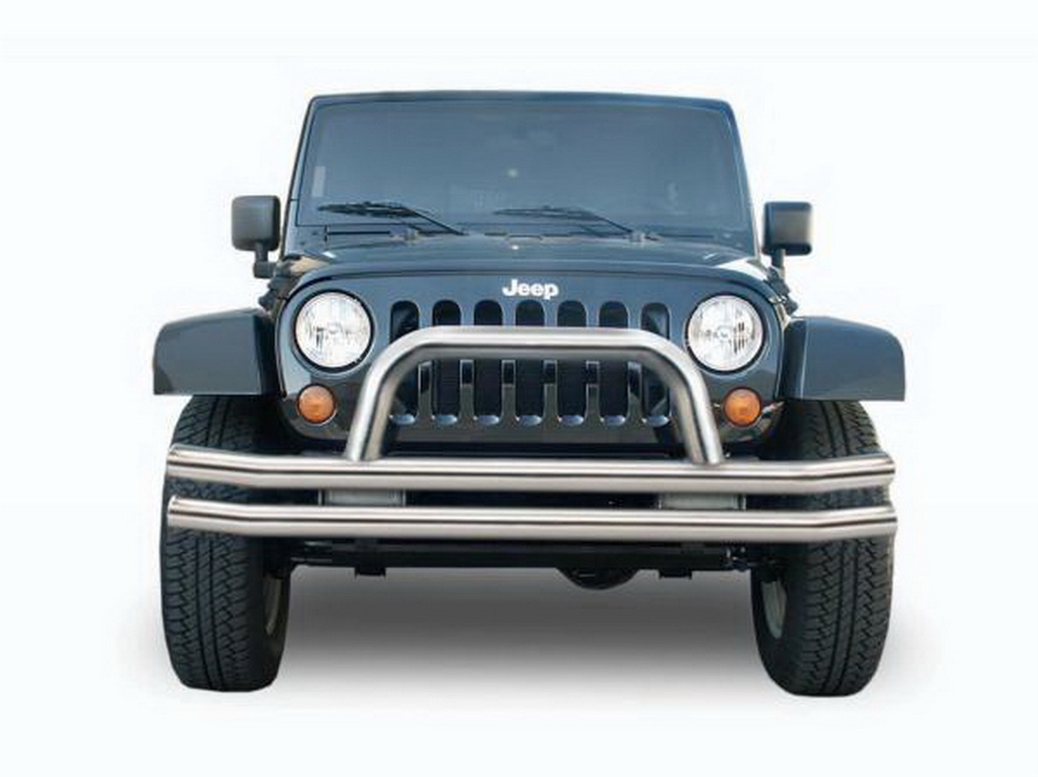 Rampage Rampage 86620 Front Double Tube Bumper Fits 07-15 Wrangler (JK)
