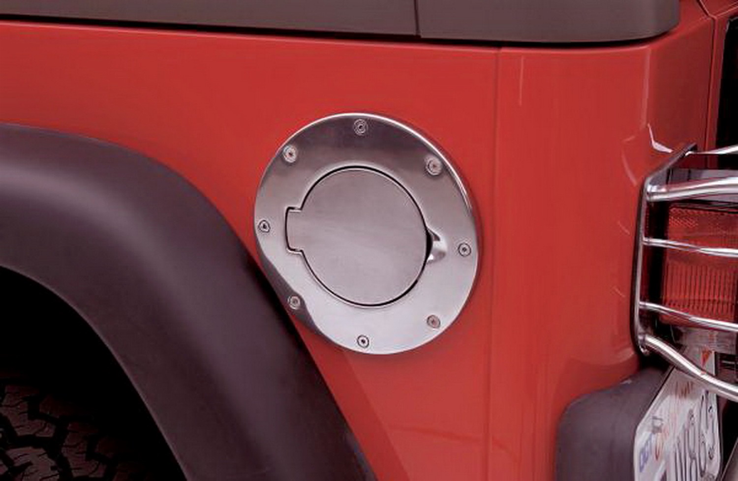 Rampage Rampage 75000 Billet Style Fuel Door Cover Fits Wrangler (LJ) Wrangler (TJ)
