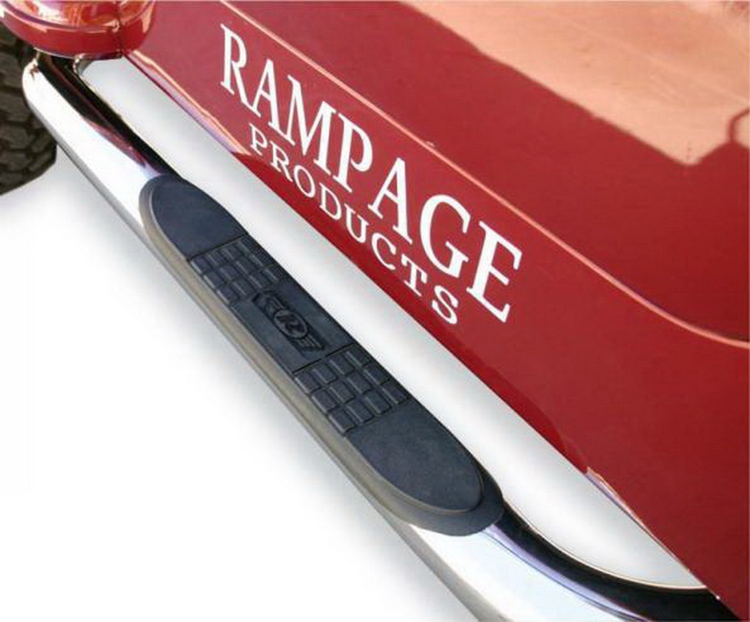 Rampage Rampage 9427 Body Side 3 in. Round Step Bar; Wheel -To- Wheel Fits Wrangler (JK)
