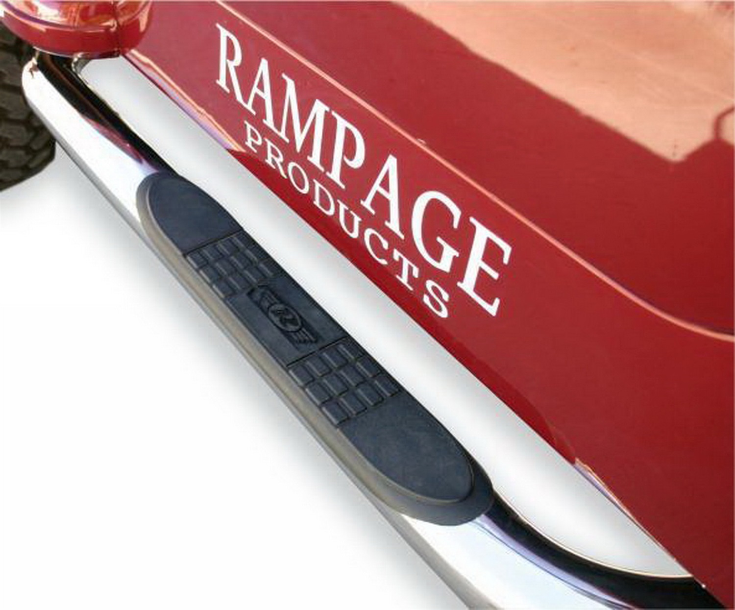 Rampage Rampage 8628 Body Side 3 in. Round Step Bar; Wheel -To- Wheel Fits Wrangler (JK)