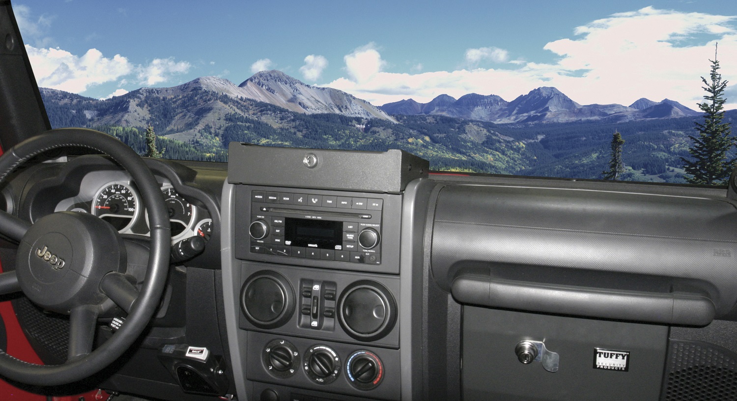 NEW Tuffy Security FlipNLock Stereo Cover 0710 Wrangler JK Radio