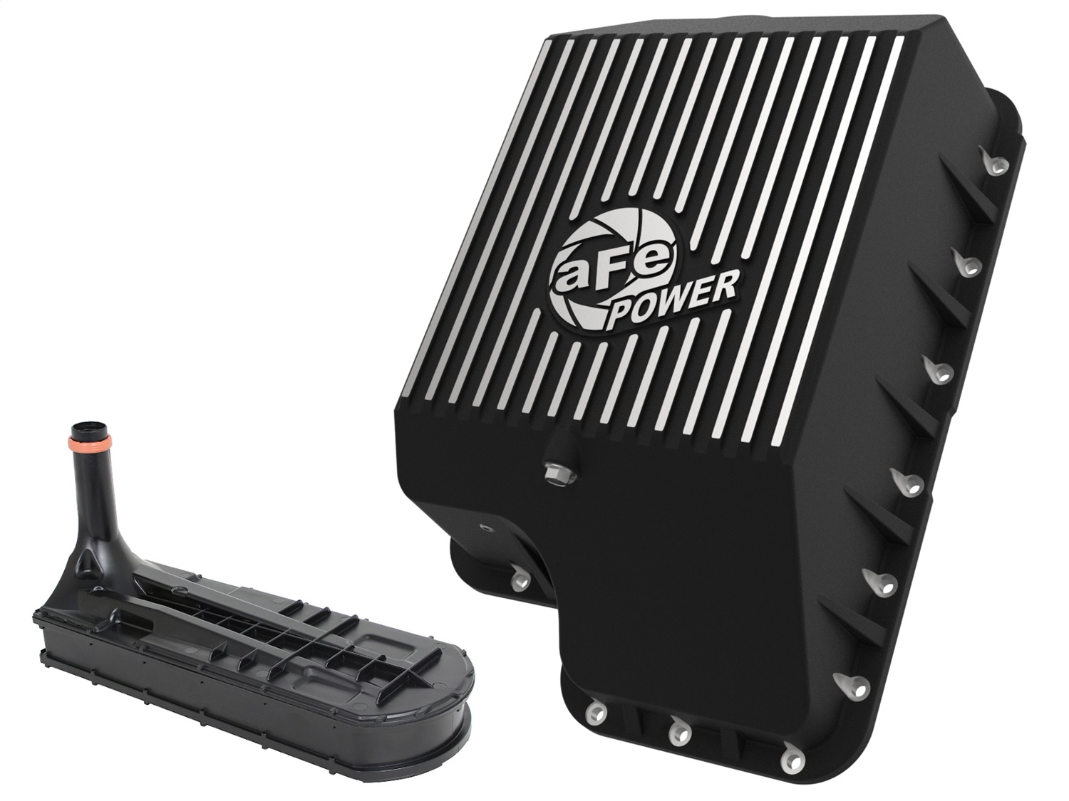 AFE Transmission Pan, Black w/ Machined Fins 46-70122-1