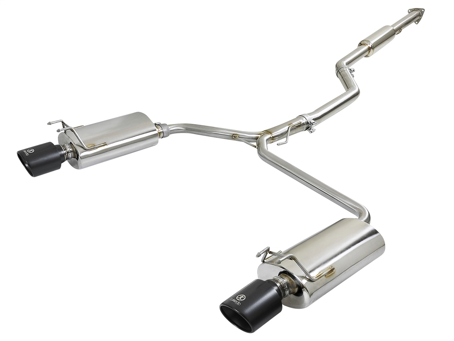 aFe Exhaust 304SS Dual Cat-Back Fit 13-17 Honda Accord LX/EX/EX-L Sedan L4 2.4L