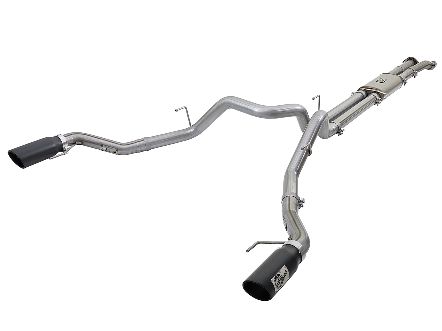 AFE 3in Stainless Steel Cat-Back Exhaust System w/Black Tip 49-43045-B
