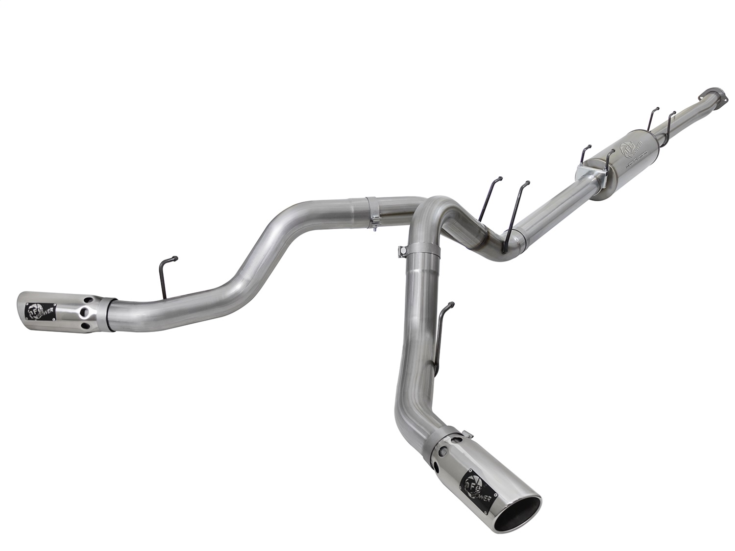 AFE Filters 49-43097-P LARGE Bore HD Down-Pipe Back Exhaust System