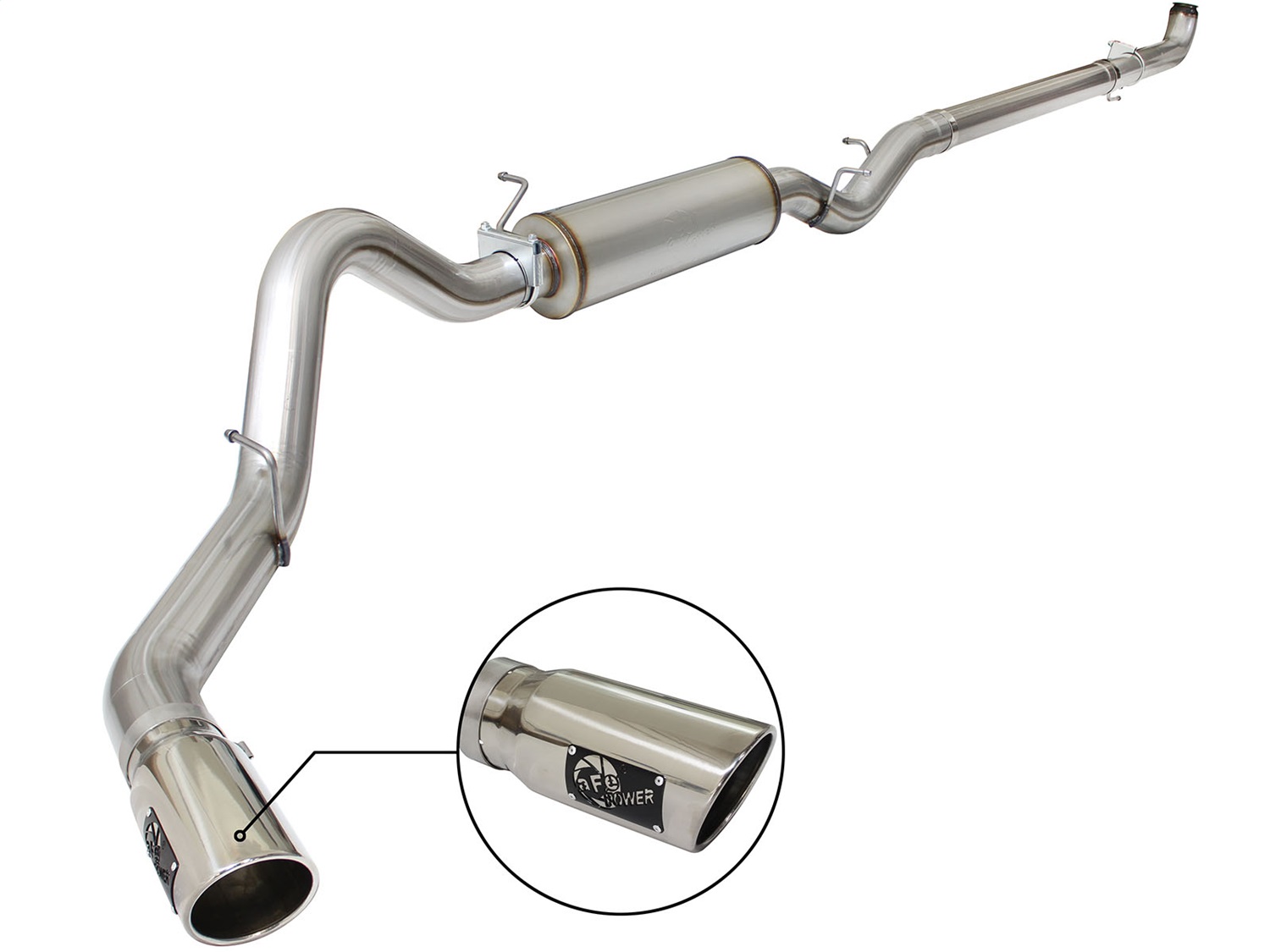 AFE Filters 49-44059-P LARGE Bore HD Down-Pipe Back Exhaust System