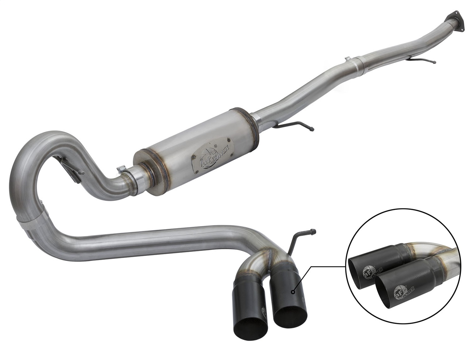AFE Filters 49-44074-B Rebel Series Down-Pipe Back Exhaust System