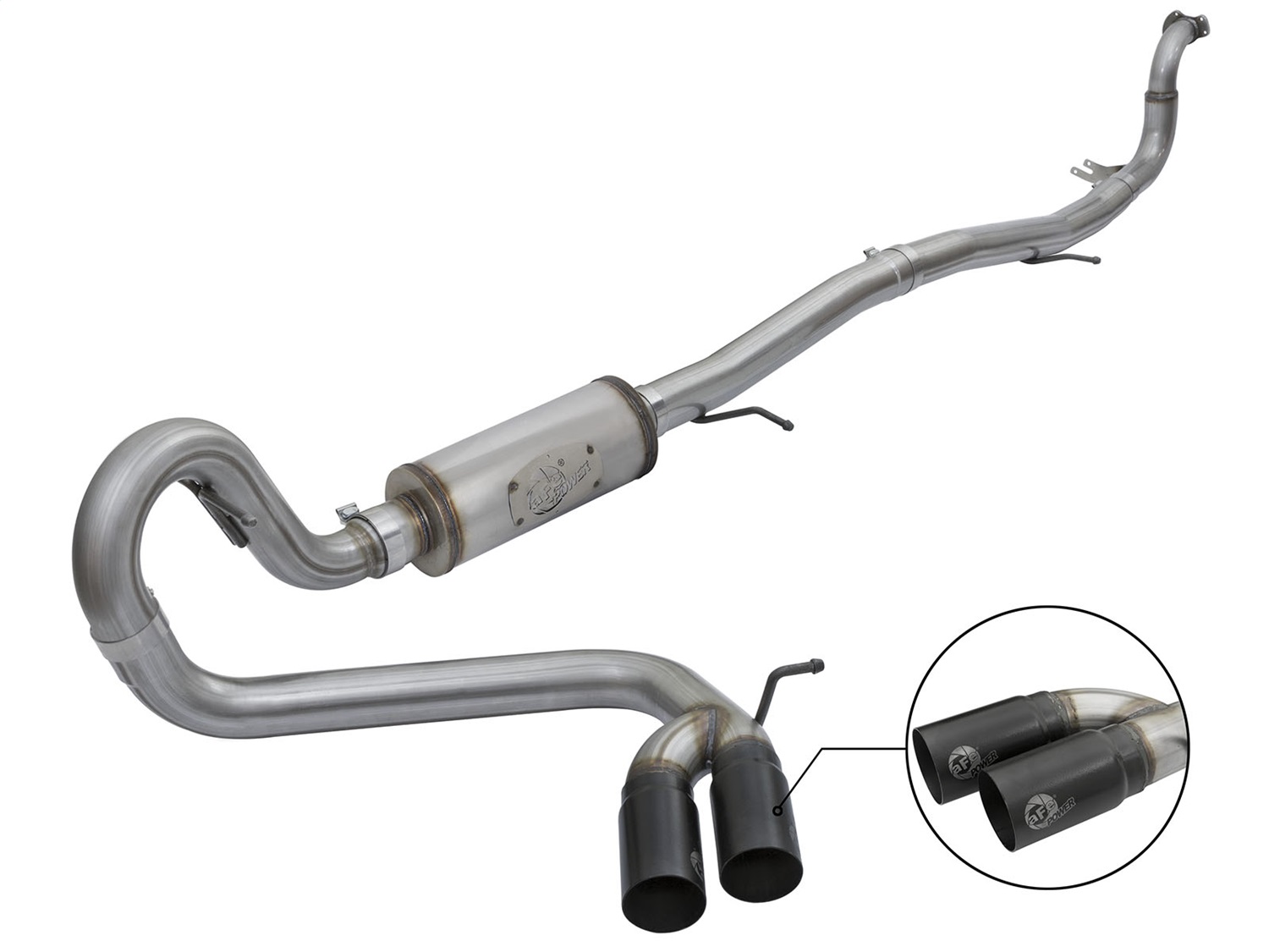 AFE Filters 49-44076-B Rebel Series Turbo-Back Exhaust System
