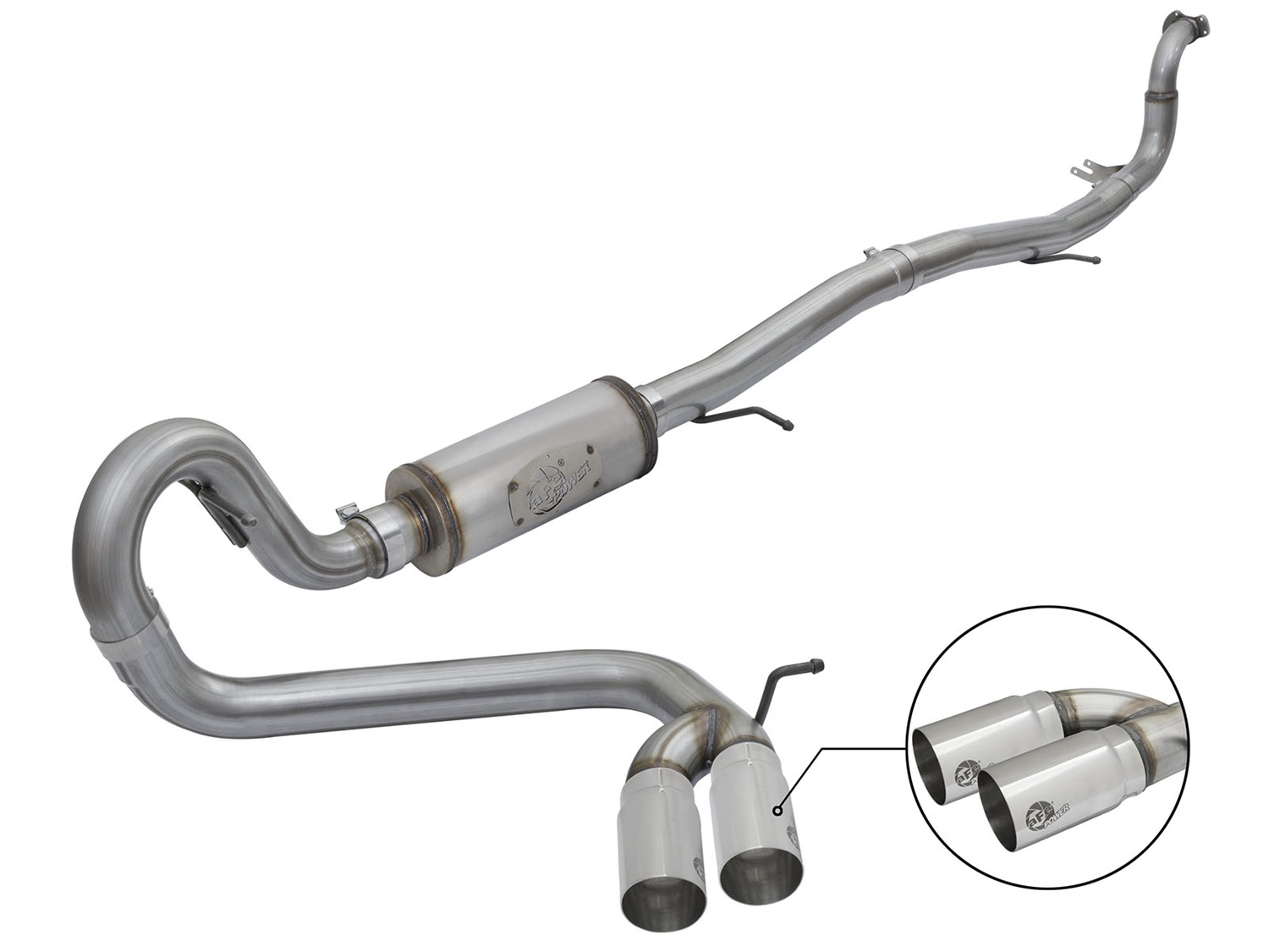 AFE Filters 49-44076-P Rebel Series Turbo-Back Exhaust System