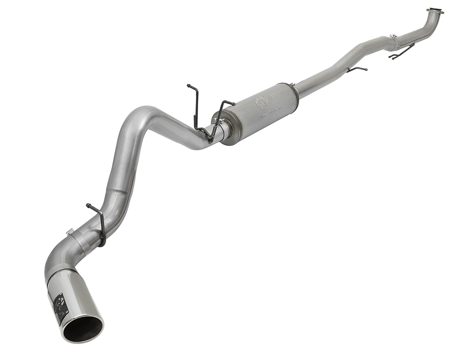 AFE Filters 49-44087-P LARGE Bore HD Down-Pipe Back Exhaust System