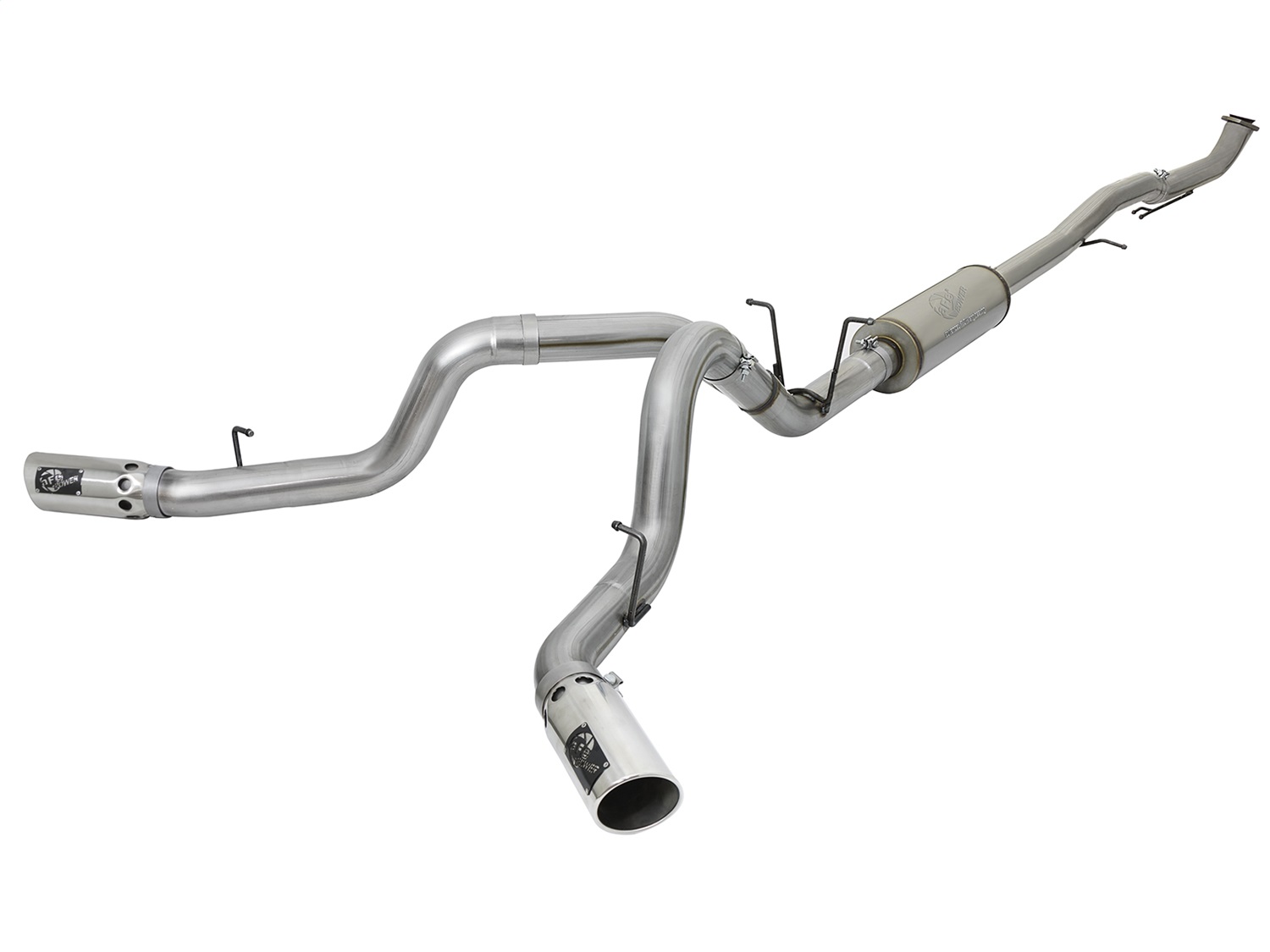 AFE Filters 49-44091-P LARGE Bore HD Down-Pipe Back Exhaust System