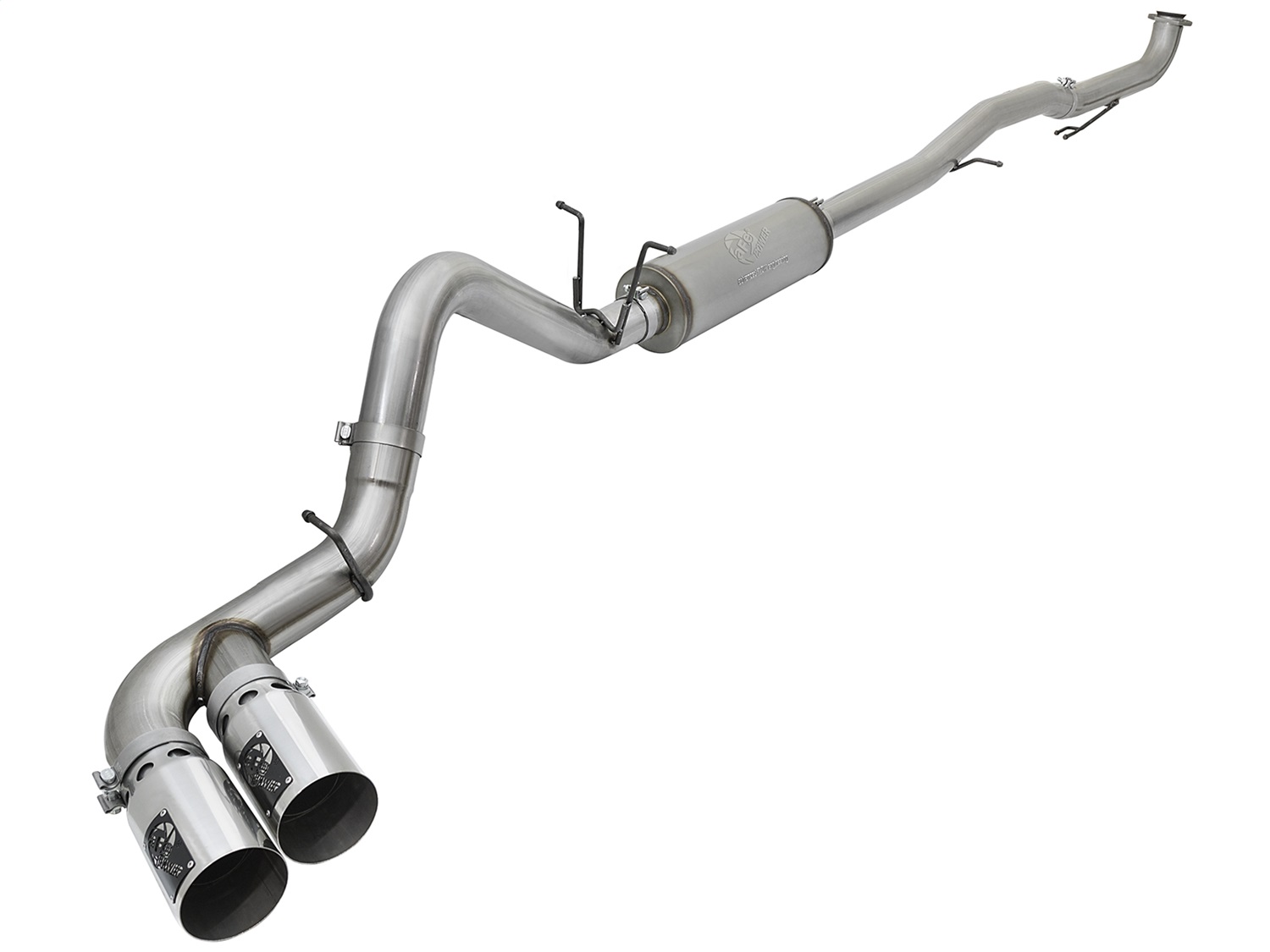 AFE Filters 49-44092-P Rebel XD Series Down-Pipe Back Exhaust System