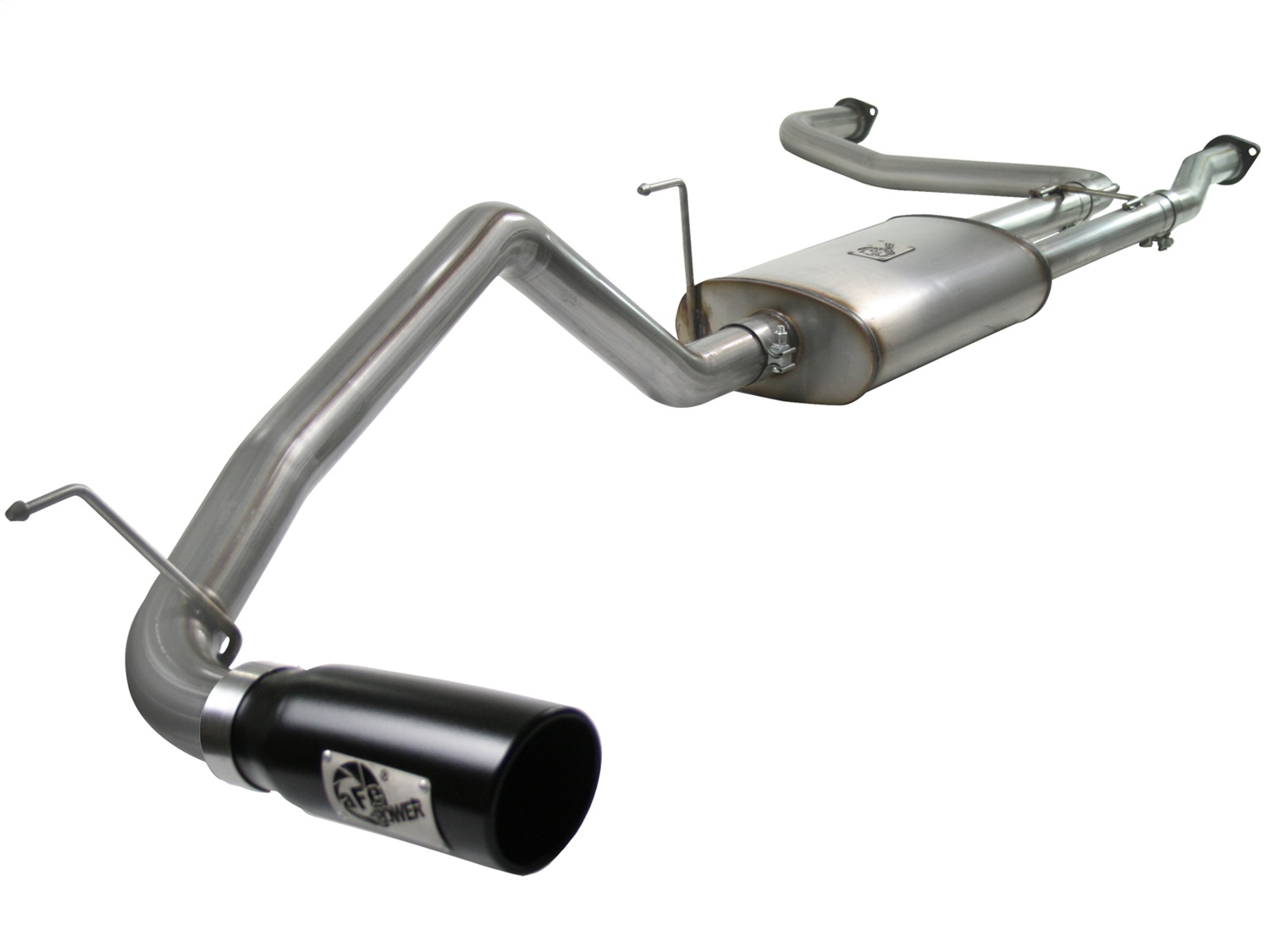 AFE MACH Force-Xp 2-1/2in to 3in Stainless Cat-Back Exhaust System w/Black Tip